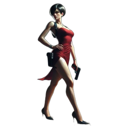 dress, weapon, concept art, 3d render transparent PNG cut-out