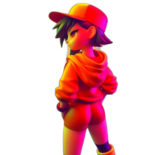 jacket, hat, staff, 3d render transparent PNG cut-out