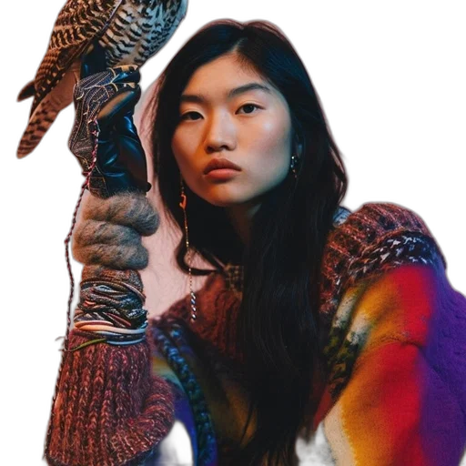 dragon, jewelry, jacket, face transparent PNG cut-out