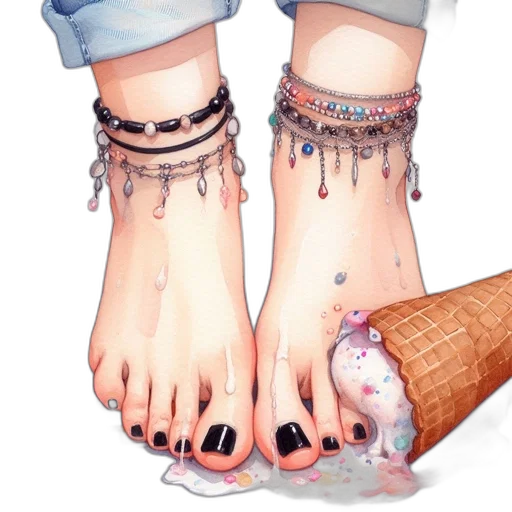 jewelry, shoes, photorealistic, watercolor transparent PNG cut-out