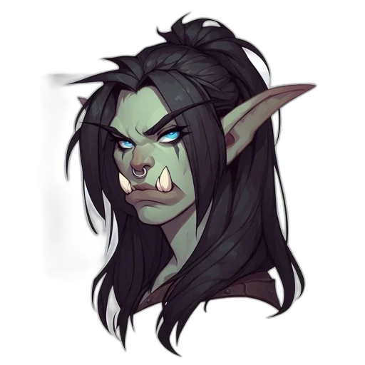 face, staff, fantasy art, concept art transparent PNG cut-out