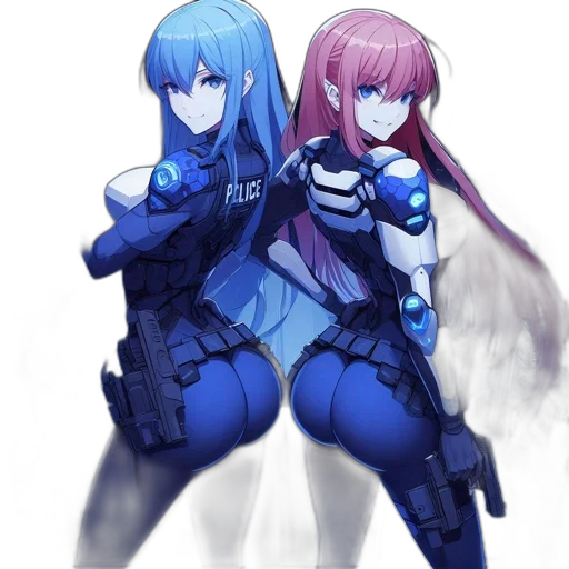 robot, weapon, concept art, cyberpunk transparent PNG cut-out