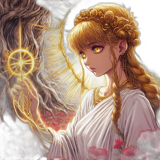 crown, dress, anime, fantasy art transparent PNG cut-out