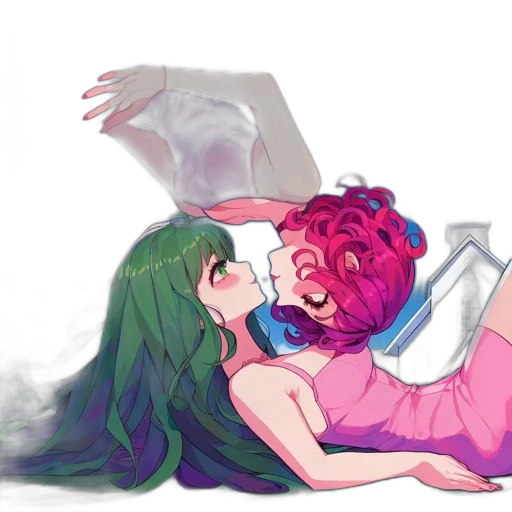 vaporwave, watercolor, anime, concept art transparent PNG cut-out