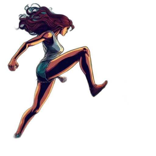 hair, dress, comic book art, concept art transparent PNG cut-out