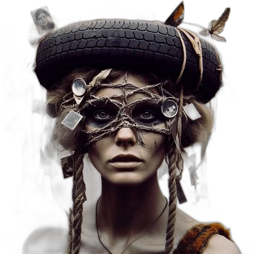 hat, mask, crown, face transparent PNG cut-out