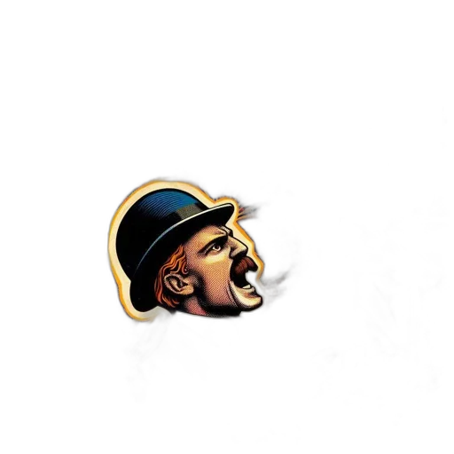 hat, face, concept art, pixel art transparent PNG cut-out