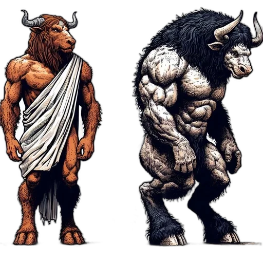 concept art, comic book art, fantasy art, two transparent PNG cut-out