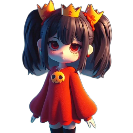 crown, staff, creature, dress transparent PNG cut-out