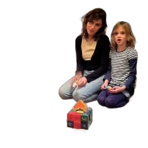 woman, child, sit, floor transparent PNG cut-out