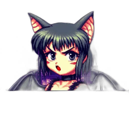 staff, creature, pixel art, anime transparent PNG cut-out
