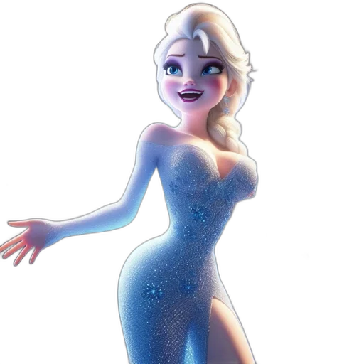 dress, cartoon, concept art, 3d render transparent PNG cut-out