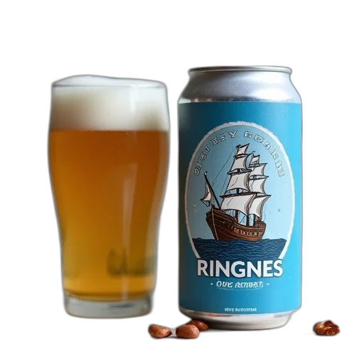 can, ringnes, beer, blue transparent PNG cut-out