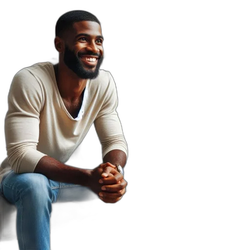 man, beige, sweater, blue transparent PNG cut-out