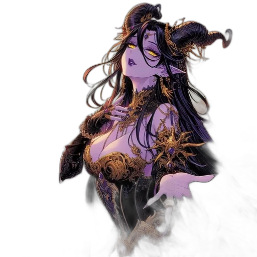 mask, dragon, hair, dress transparent PNG cut-out