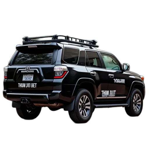 black, suv, parked, brick transparent PNG cut-out