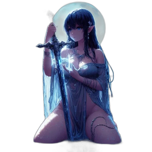 dress, sword, staff, weapon transparent PNG cut-out