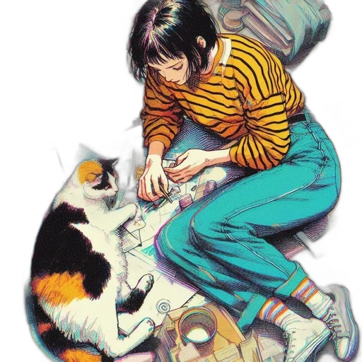 animal, jacket, comic book art, concept art transparent PNG cut-out