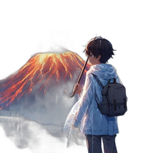 jacket, dragon, umbrella, sword transparent PNG cut-out