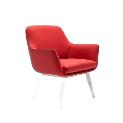 furniture, 3d render, photorealistic, red transparent PNG cut-out