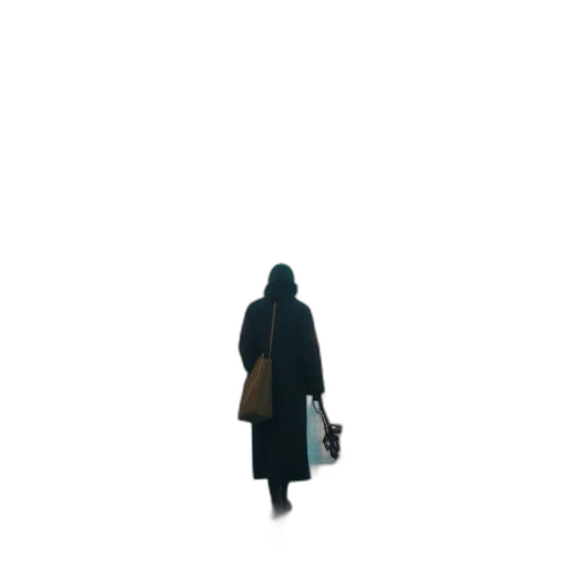 jacket, staff, creature, mask transparent PNG cut-out