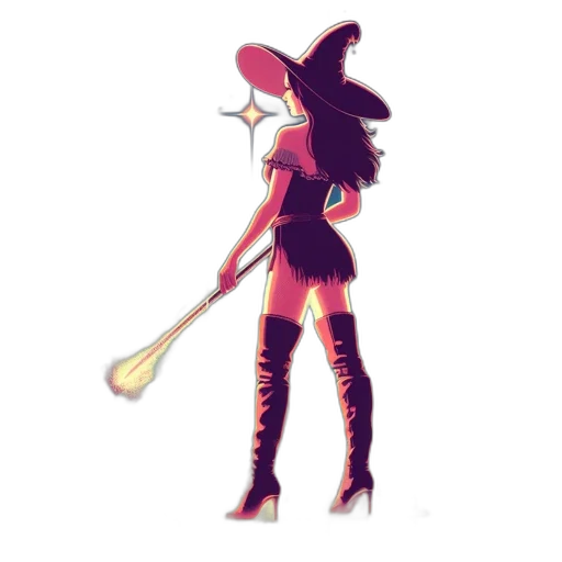 staff, hat, weapon, dress transparent PNG cut-out