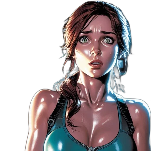 comic book art, concept art, cyberpunk, cartoon transparent PNG cut-out