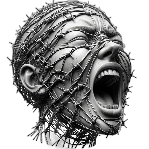 mask, face, hair, creature transparent PNG cut-out