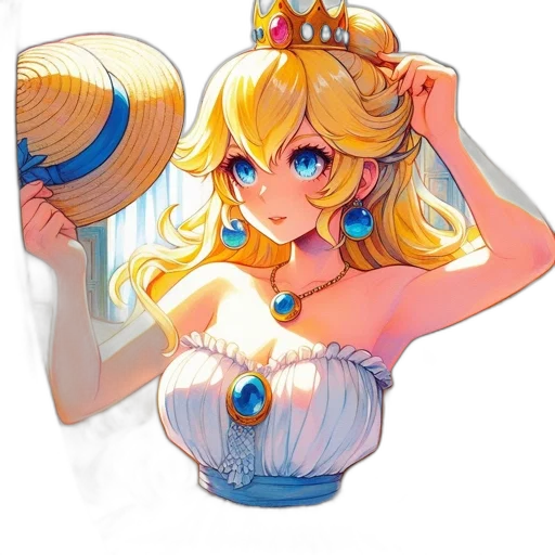 crown, dress, hat, staff transparent PNG cut-out