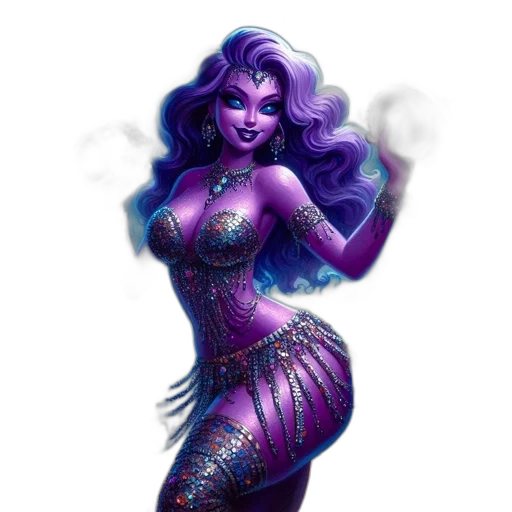 dress, fantasy art, concept art, comic book art transparent PNG cut-out