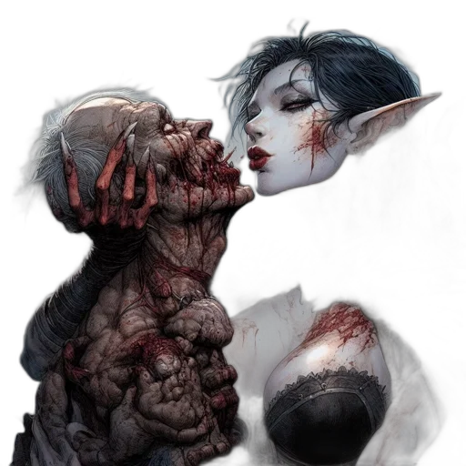 creature, face, concept art, fantasy art transparent PNG cut-out