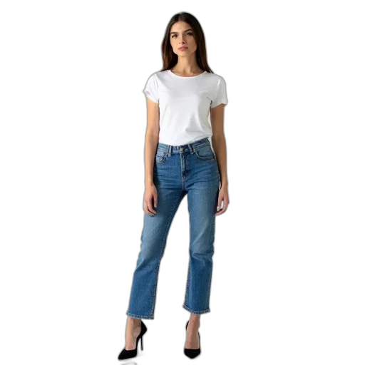woman, standing, her, hands transparent PNG cut-out