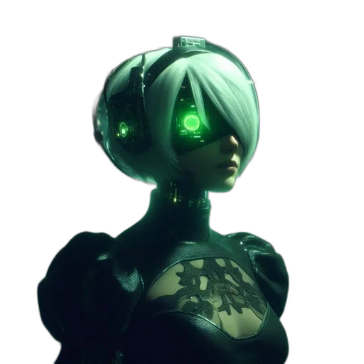 mask, dress, robot, crown transparent PNG cut-out