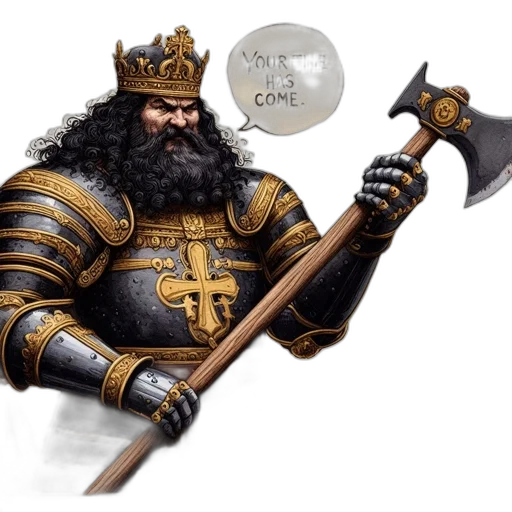 crown, sword, weapon, fantasy art transparent PNG cut-out