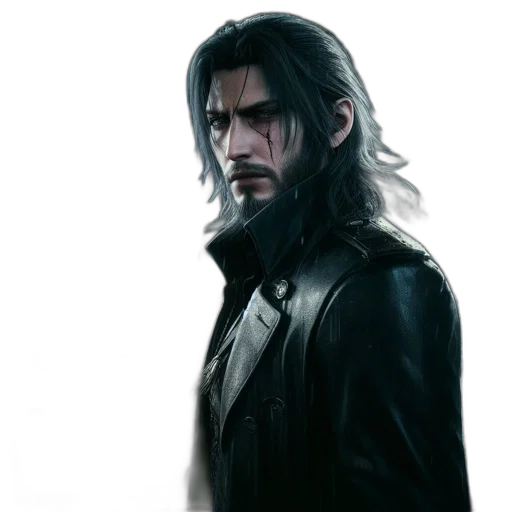 jacket, face, hair, concept art transparent PNG cut-out