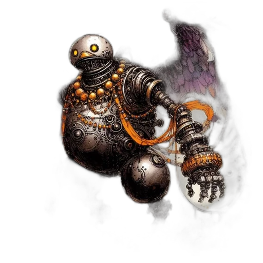 robot, staff, creature, weapon transparent PNG cut-out