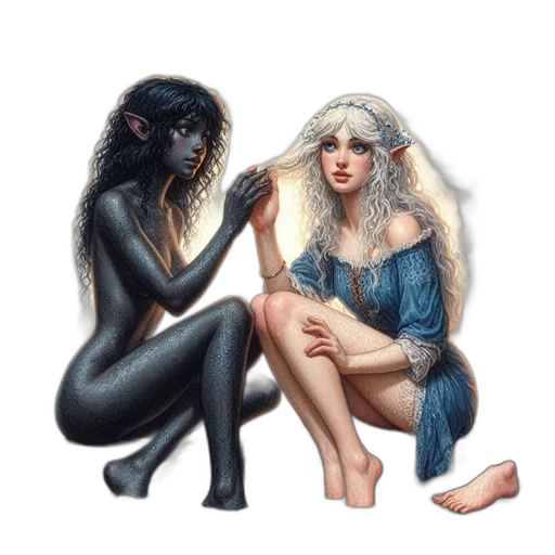 hair, mask, jewelry, creature transparent PNG cut-out