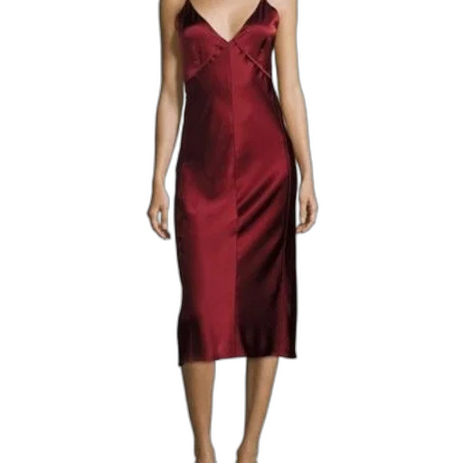dress, red, woman, wearing transparent PNG cut-out