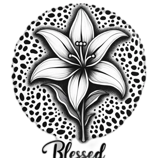 flower, monochrome, black, white transparent PNG cut-out