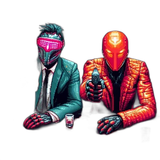 mask, jacket, cyberpunk, concept art transparent PNG cut-out
