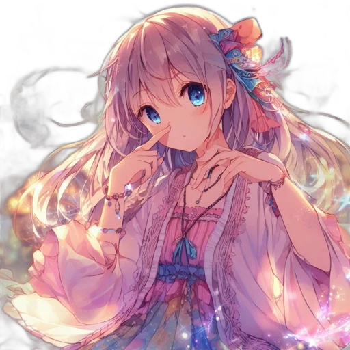 dress, staff, flower, jewelry transparent PNG cut-out