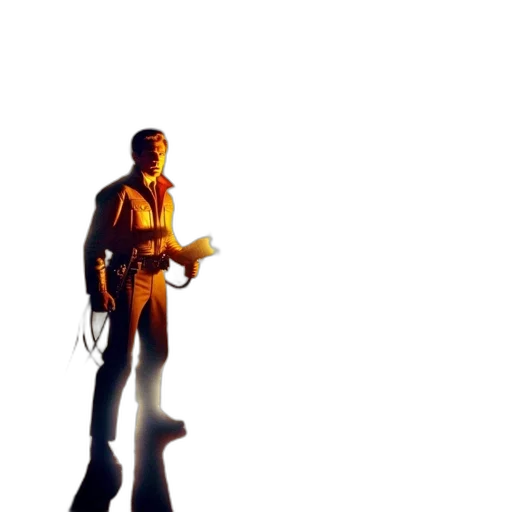 robot, staff, bottle, jacket transparent PNG cut-out