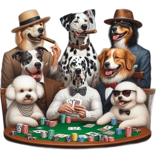 humorous, image, dogs, dressed transparent PNG cut-out