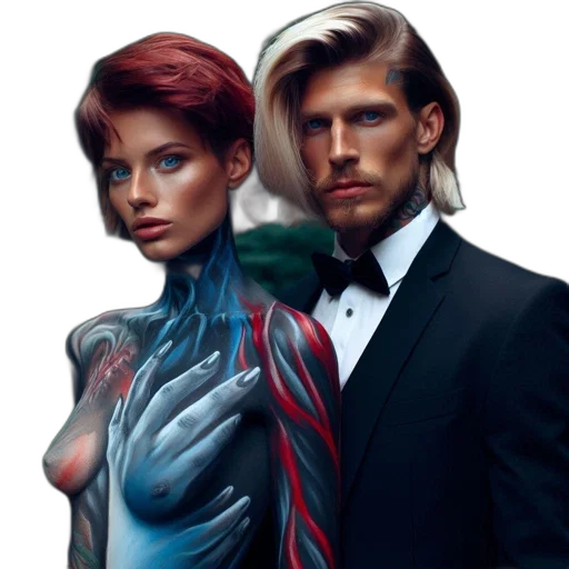 cyberpunk, comic book art, concept art, fantasy art transparent PNG cut-out