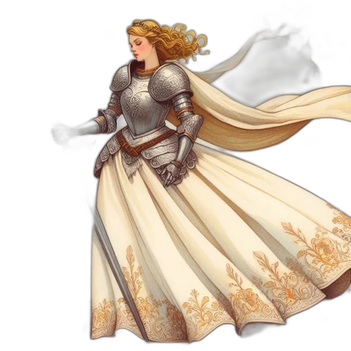 dress, sword, fantasy art, concept art transparent PNG cut-out