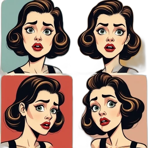 face, comic book art, cartoon, photorealistic transparent PNG cut-out