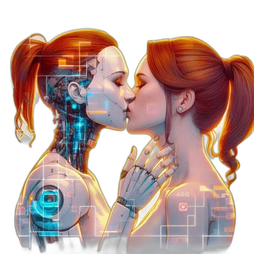 robot, cyberpunk, concept art, comic book art transparent PNG cut-out