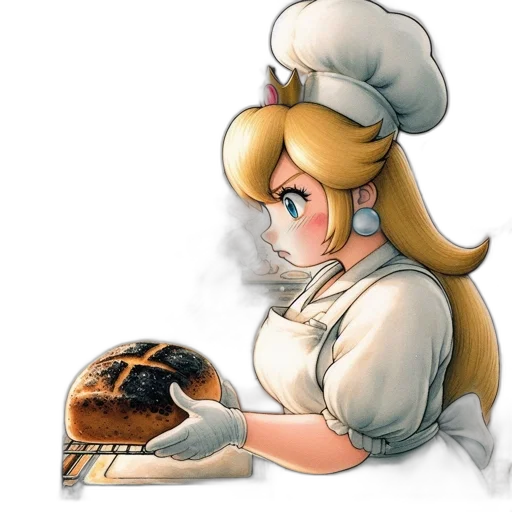 food, staff, pixel art, photorealistic transparent PNG cut-out