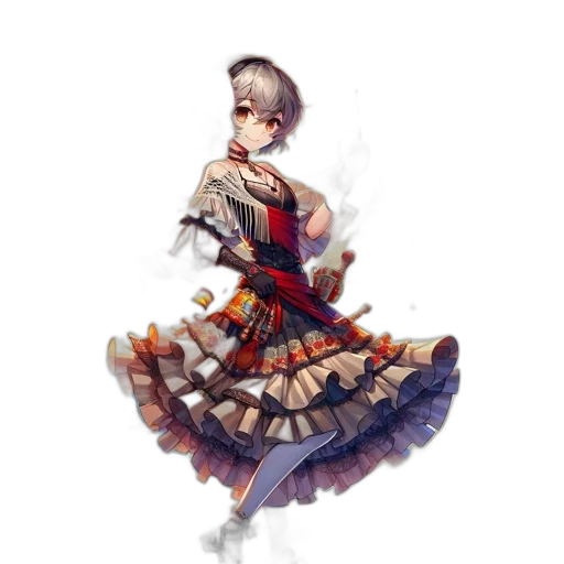 dress, weapon, staff, crown transparent PNG cut-out