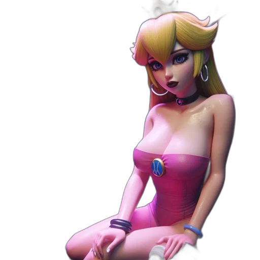 dress, concept art, 3d render, vaporwave transparent PNG cut-out